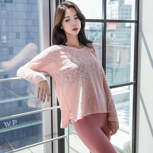 Workout Shirts Women Autumn Winter New Sports Yoga Shirt Running Gym Quick-drying Breathable Shirts Long Sleeve Long T