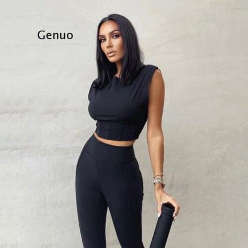 2021 New Jumpsuit Women Elastic Hight Casual Fitness Sporty Rompers Sleeveless Activewear Skinny Summer Outfit