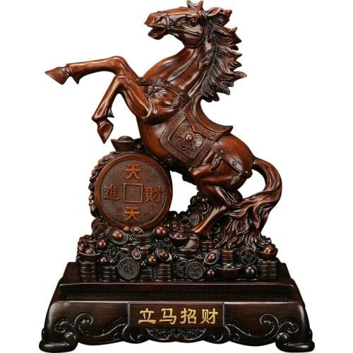 Electroplating Sand Golden Horse To Successful Lucky Decorations Porch Living Room Indoor Tv Cabinet Home Decor Ornaments