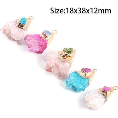 1Pcs Natural Agates Stone Pendants Fashion Quartz Pendant Charms for Handmade Jewelry Making DIY Necklace Accessories