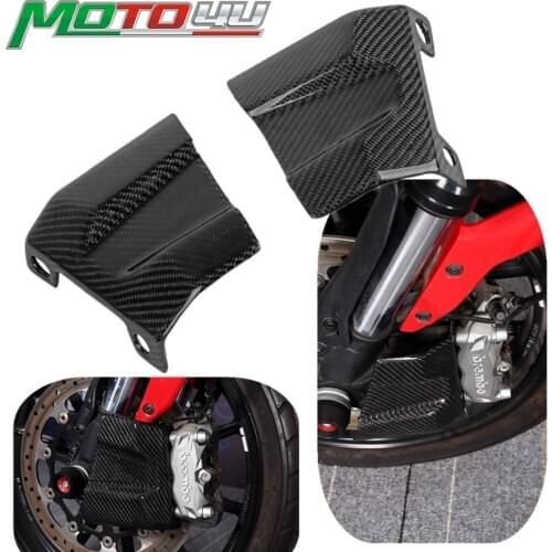 2PCS Carbon Motorcycle Front Brake Cooling Protection Cover Brake Cooler Channel For Ducati Scrambler 800 2015 2016 2017 2018