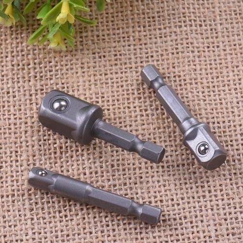 3PCS/SET 1/4" 3/8" 1/2" Hex Handle Ball Bead Sleeve Connecting Rod Adapter J3