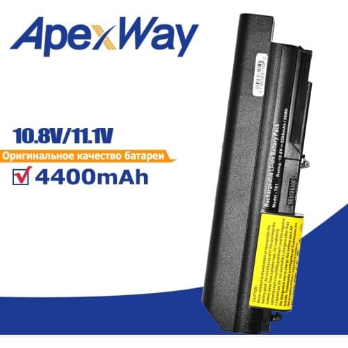 Apexway 4400mAh 6 Cells Laptop Battery For Lenovo ThinkPad R61 T61 R61i R61e R400 T400 Series 14-Inch Wide