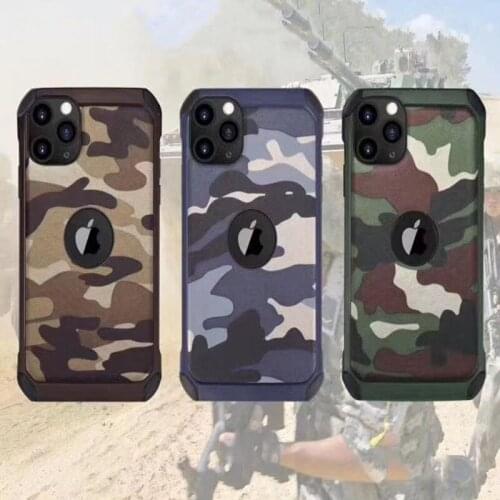 KQJYS For iPhone 12 11 Pro 7 8 Plus Army Camo Camouflage Phone Case For iPhone XR XS MAX 12 11 Pro MAX Armor Shockproof Cover