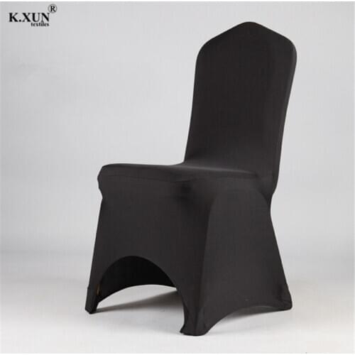 Black Color Arch Spandex Chair Cover Stretch Chair Covers For Wedding Banquet Event Party Decoration