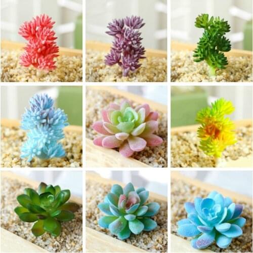 Artificial Succulent Plants Fake Potted Mini Cactus Plants Decoration Succulent Plants Korea Succulent Home Flowers Decoration