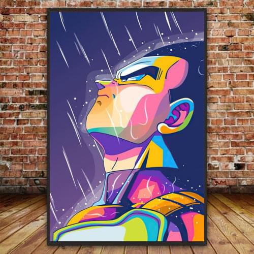 Vegeta Pop Art Curse Level Anime Canvas Painting Poster Print Wall Art Modern Picture for Living Room Bedroom Home Decor Cuadros