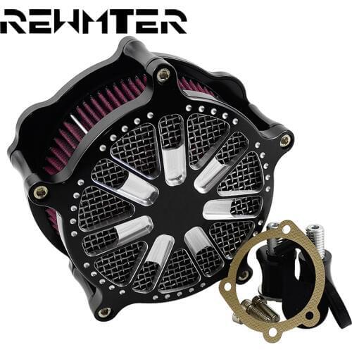 Motorcycle Red Air Filter Air Cleaner Intake For Harley Sportster 04-19 Softail 00-18 Dyna Touring Street Glide Road Glide 08-16