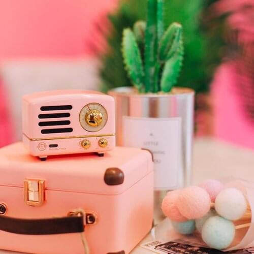 Mao king OTR little prince Audrey pink Wireless bluetooth speaker Radio Portable retro speaker with gift box for girl