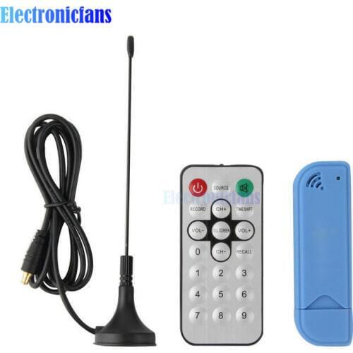 Mini Video Equipment Dongle DVB-T+DAB+FM RTL2832U+R820T2 Digital USB 2.0 TV Stick Support SDR Tuner Receiver+Antenna