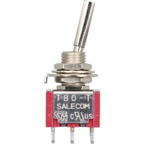 5Pcs Flat Handle SH T8013-UHBQ SPDT Mini Toggle Switch ON-ON Maintained 3Pin 2Position
