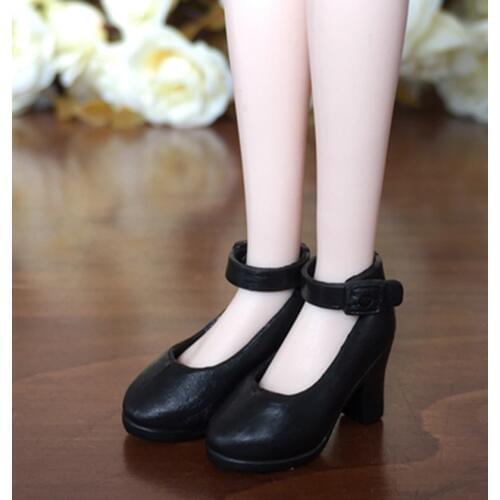 Fashion Shoes For Blythe Dolls 1/6 Black High-Heel Shoes For Licca Dollhouse Mini Shoes For 1/6 BJD Doll Accessories