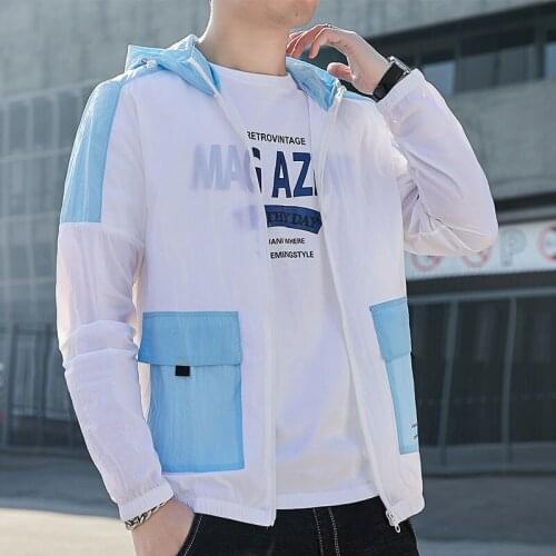 2021 Summer Breathable Sun Protection Jacket For Men Plus SIze Hooded Jackets Mens Outwear Slim Fit jackets