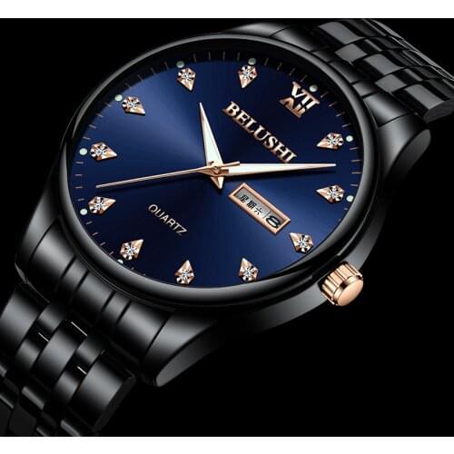 Mens Watches Top Brand Luxury Casual Watch New Fashion Waterproof Business Quartz Watches For Mens Wristwatch Clock Full Steel