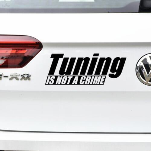 Car Stickers Tuning not Crime Funny Creative Decals For Trunk Windshield Auto Tuning Styling Vinyls D30