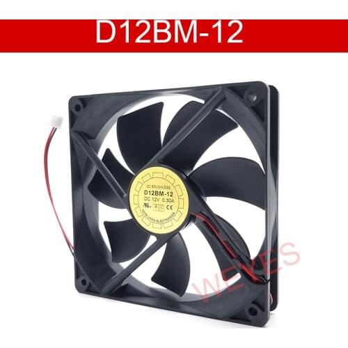 New For Double ball air volume air drying machine chassis power supply cooling fan D12BM-12 12CM 12V 0.30A