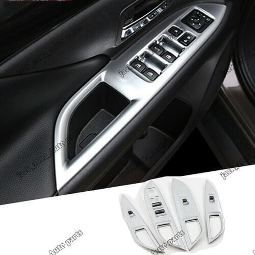 Mirror finish Window Switch Panel Cover Trim For Mitsubishi Outlander 2016 2017 2018 2019