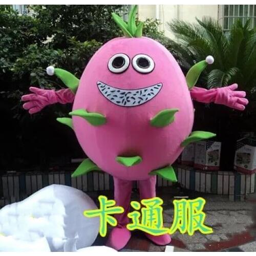 Hot new dragon fruit mascot costume suit free size Pitaya mascot costume suit Fancy Dress Cartoon Character Party Outfit