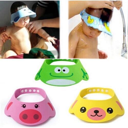 Baby Shower Hat Toddler Kids Shampoo Bathing Shower Cap Wash Hair Shield Direct Visor Caps for Baby Care