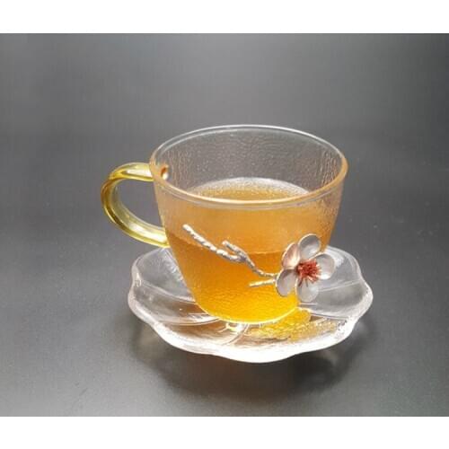 Glass Cup, TeaCup, Tin Cup, single Cup, flower , Kung Fu Tea Set Drinking Glass transparent Several kinds of style optional