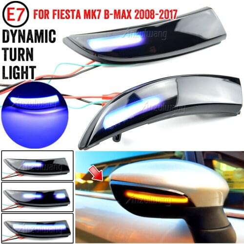 Turn Signal Light LED Dynamic Side Rearview Mirror Blinker Sequential Indicator For Ford Fiesta Mk7 2008-2017 For Ford B-Max