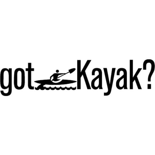 12.7CM*3.1CM "Got Kayak?" Reflective Car Styling Car Stickers Motorcycle Decorating Stickers Black Sliver C8-0707