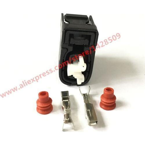 50 Sets 2 Pin Female Injector Auto Connector 90980-11246 7283-8226-30 For Toyota 2JZ-GE Matrix Lexus SC300 Hyundai Mazda RX7 S6