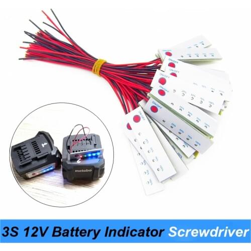 12V 12.6V Lithium Battery Capacity Tester Panel Electric Power Display Indicator Board batteries for screwdriver