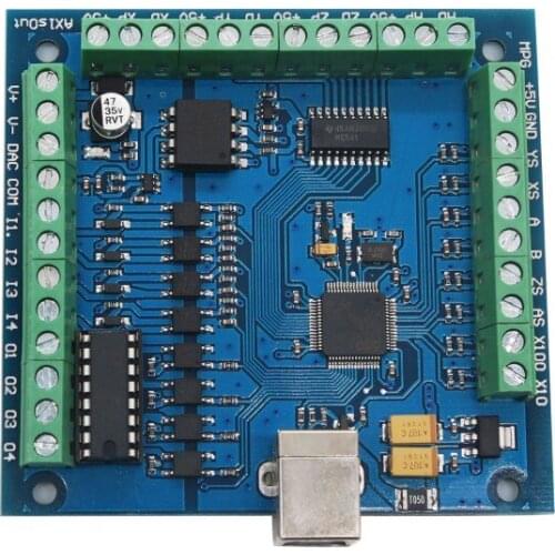 MACH3 4-Axis USB CNC Controller Card Smooth Stepper Motion Control for CNC Engraving 12-24V 100KHz