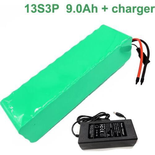 48V 9Ah 13S3P 18650 Li-ion Battery Pack E-Bike Ebike electric bicycle 250*70*70mm Accept customization With charger