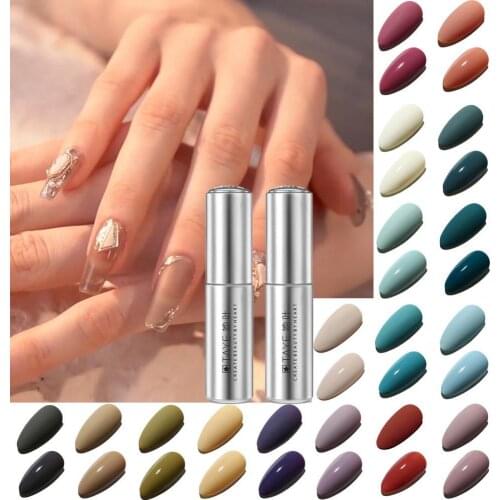 5ml Trendy Matte Nail Polish Dry Quickly Good Sealing Performance Semi-Permanent Nail Polish New Color Morandi for Autumn Winter