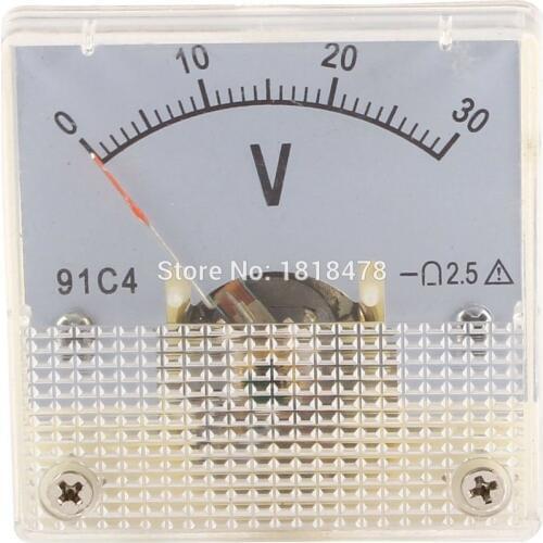 91C4 91C4 Class 2.5 Accuracy DC 0-30V Voltage Volt Panel Meter 45*45mm