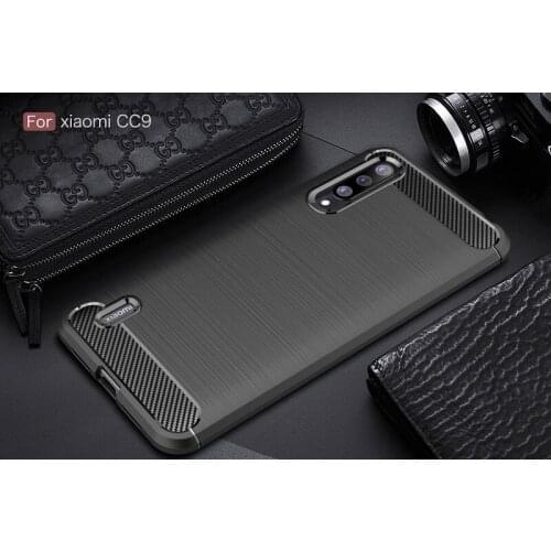 DHL Free Mobilephone Cases for Xiaomi CC9 backcover Soft TPU Carbon fiber case for Xiaomi CC9e cover 50pcs
