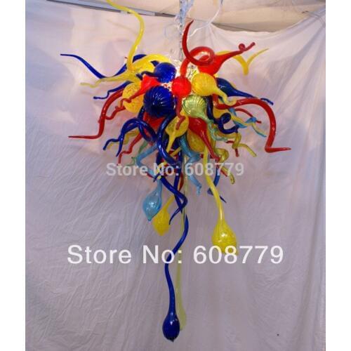 House Decorative Multi Color Hanging LED Hand Blown Glass Chandelier for Kids Room