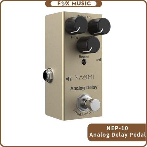 NAOMI Electric Guitar Analog Delay Time/Mix/Repeat Knob Effect Pedal DC 9V True Bypass Mini Single Type