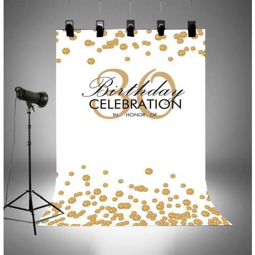 BEIPOTO 70th 40th 30th birthdy party rose gold blush white Glitter photo booth backdrp photography background customize name