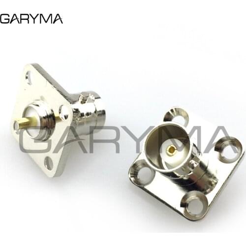 BNC Female Jack with 4 Hole Flange Panel Chassis Mount Solder RF Connector