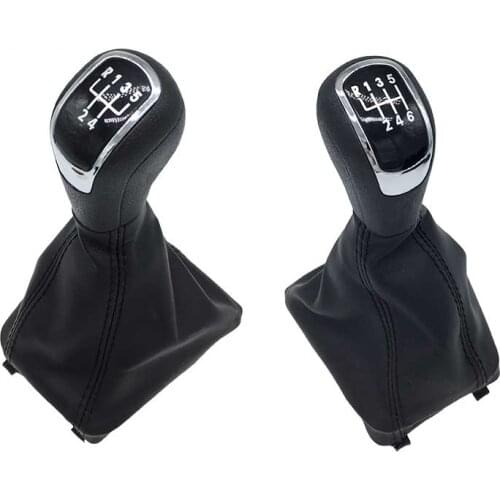 PU Leather Car Shift Shifter Lever Gear Shift Knob handball For Skoda Octavia II (09-12) / Superb II (08-12) / Yeti (09-12) FIT