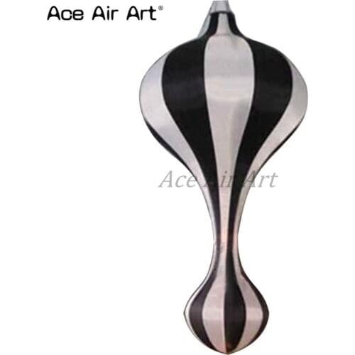 Beautiful white and black hanging inflatable led light air balloon for night club,party,event