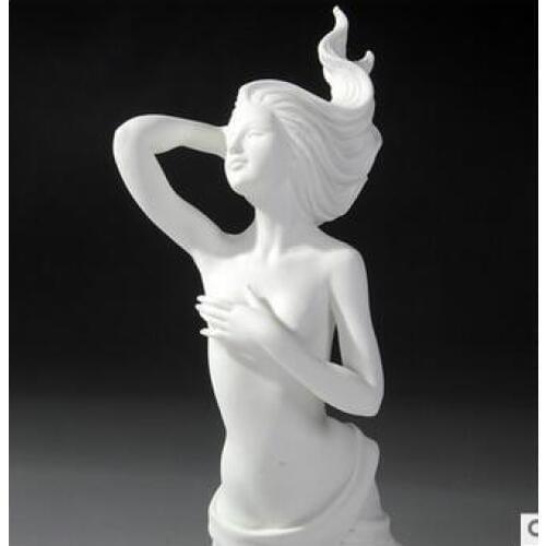 Creative Decoration of Ceramic Characters Ladies European-style Living Room TV Cabinet Home Design Figure Statue Sculpture