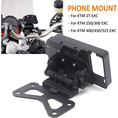 Motorcycle GPS Phone Mount Navigation Bracket Wireless Charger Stand Holder For Models Handlebar 2T-EXC 250 300 400 450 525 EXC