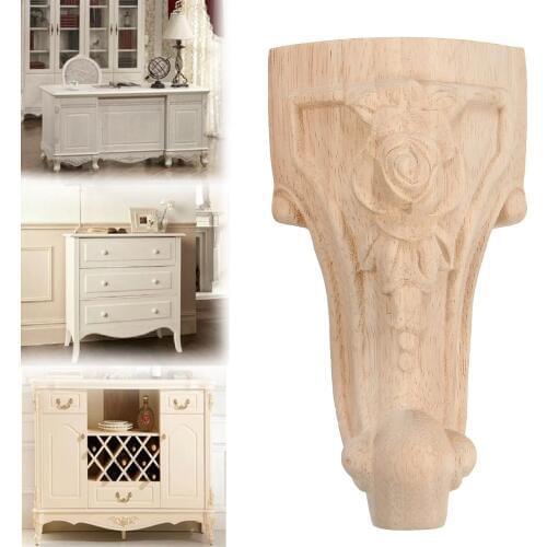 4pcs Solid 200mm Wood Furniture Legs Feet Replacement Sofa Couch Chair Table Cabinet Furniture Carving Furniture Legs