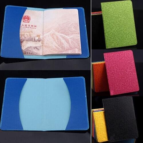 Lavender Travel Passport Holder Cover Faux Leather ID Card Ticket Enticing Case 10cm X 14cm