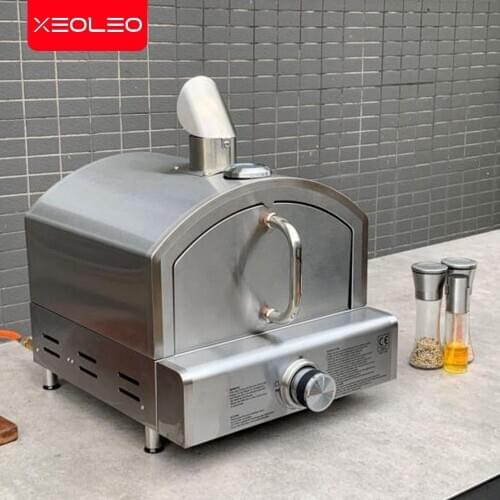 XEOLEO Protable Pizza oven 12inch Pizza baker Outdoor LPG gas baking pizza machine Stainless steel griddler Roast steak machine
