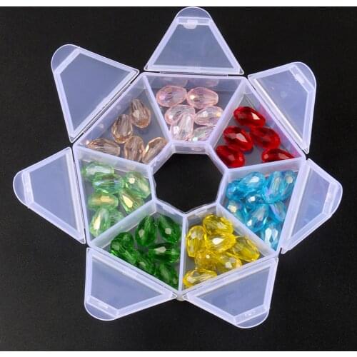 7 Grids Transparent Plastic Storage Box Compartment Adjustable Container for Beads Earring Jewelry Case