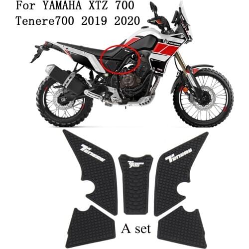 PVC Motorcycle Side Fuel Tank Pad For YAMAHA Tenere 700 Tenere700 Adventure T700 XTZ 700 Rubber Sticker Side Pad Kit 2019 2020