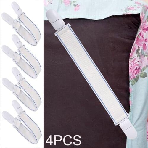 Adjustable Elastic Bed Sheet Clip Mattress Cover Corner Holder Clip Fasteners Straps Grippers Elastic Hook Sets Grippers Belt