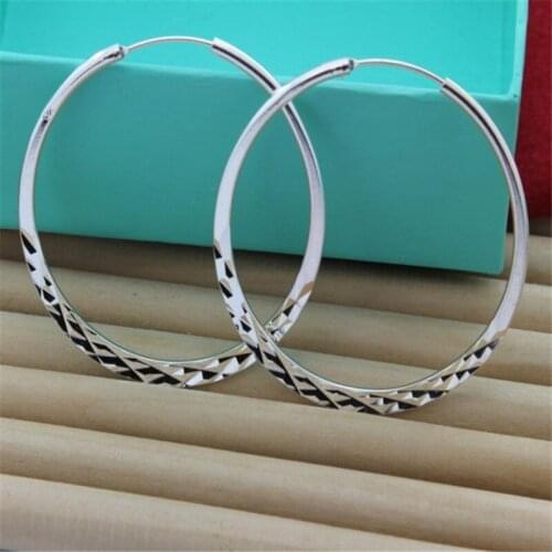 BABYLLNT 925 Sterling Silver Earrings Fashion Car Flower Big Earrings 5/6CM Wedding Jewelry Gifts For Women