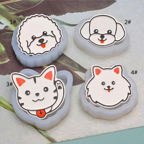 DIY Epoxy Resin Cartoon Animal Puppy Kitten Silicone Mold Handmade Crystal Resin Casting Molds Resin Jewelry Making Resin Castin