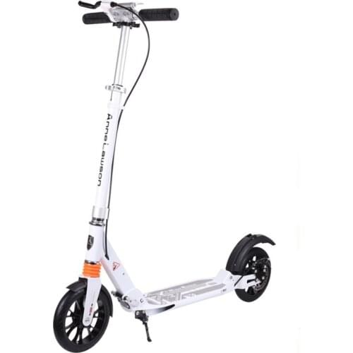 T-Style Adult Kick Foldable Foot Scooter Double Shock Absorption Height Adjustable Foot And Hand Brake District Scooter A5-s